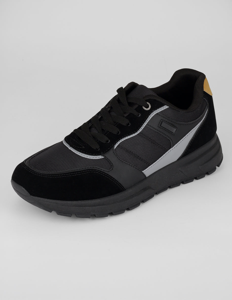 Tenis tipo deportivo Strata en Sintético – Negro