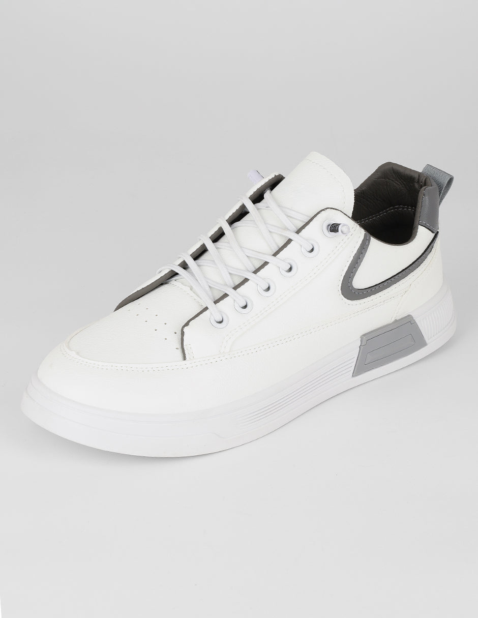 Tenis con cordones Deily en Sintético – Blanco