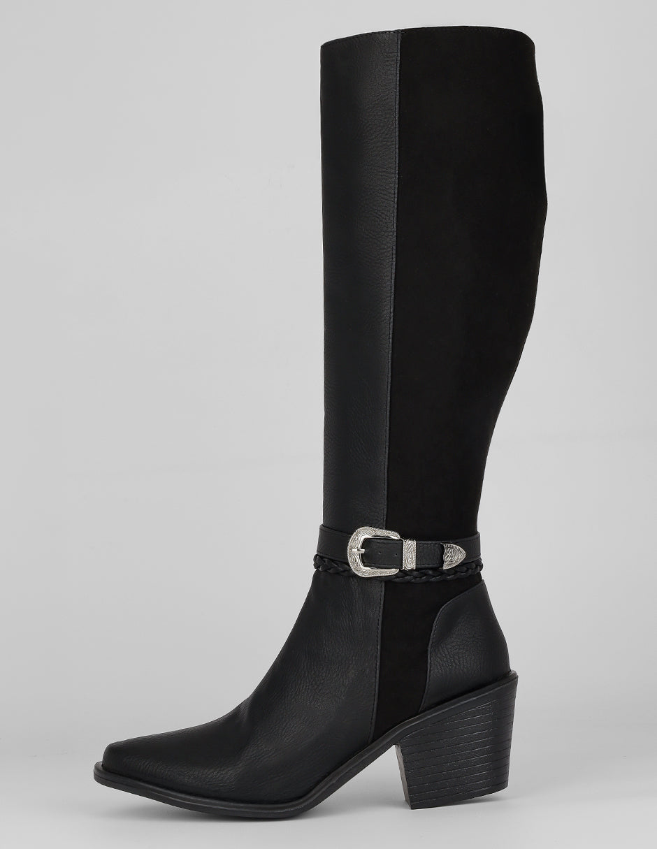 Botas altas Exterior Piel vegana Color Negro Para Mujer De RBCOLLECTION