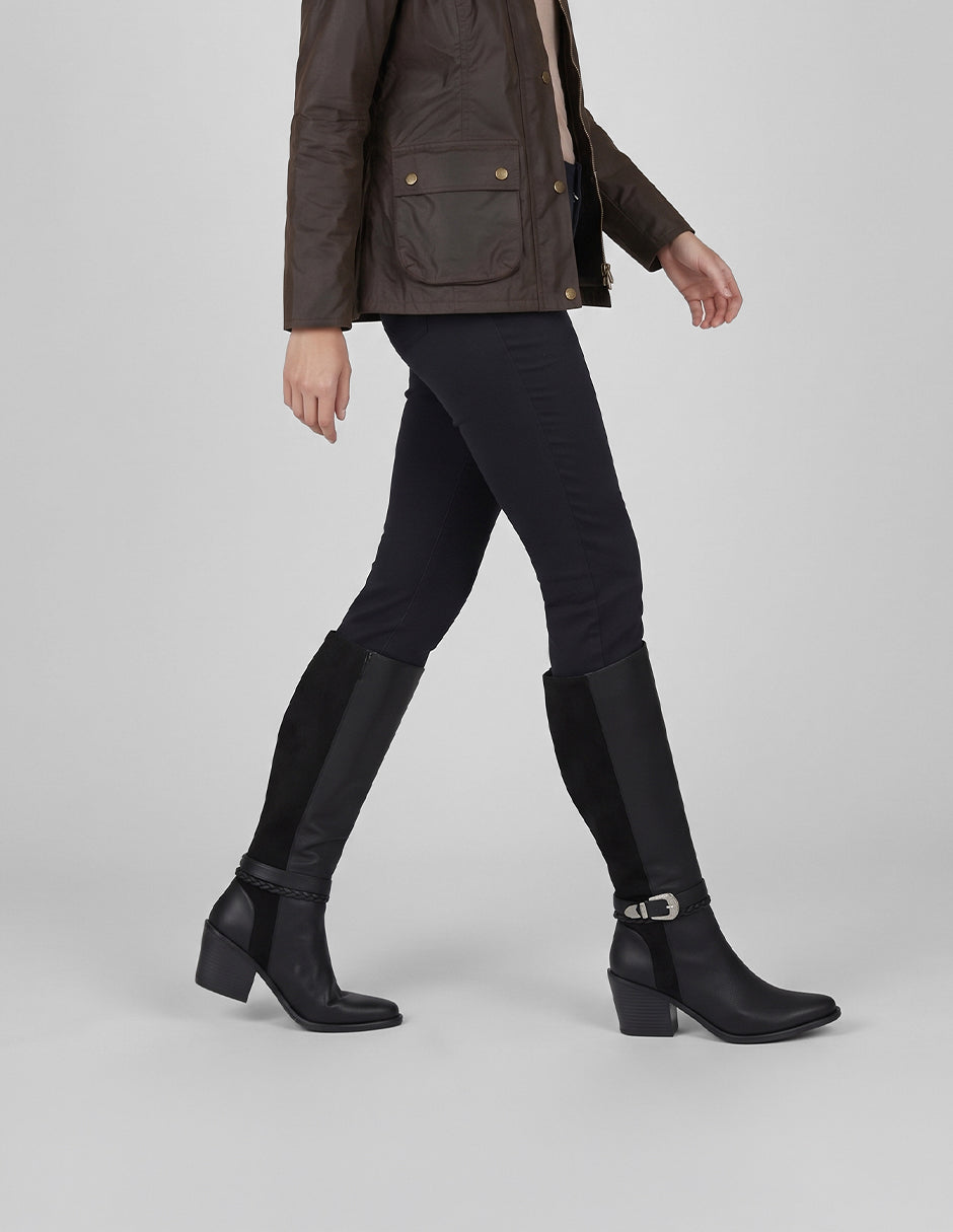 Botas altas Zenda en Piel vegana – Negro