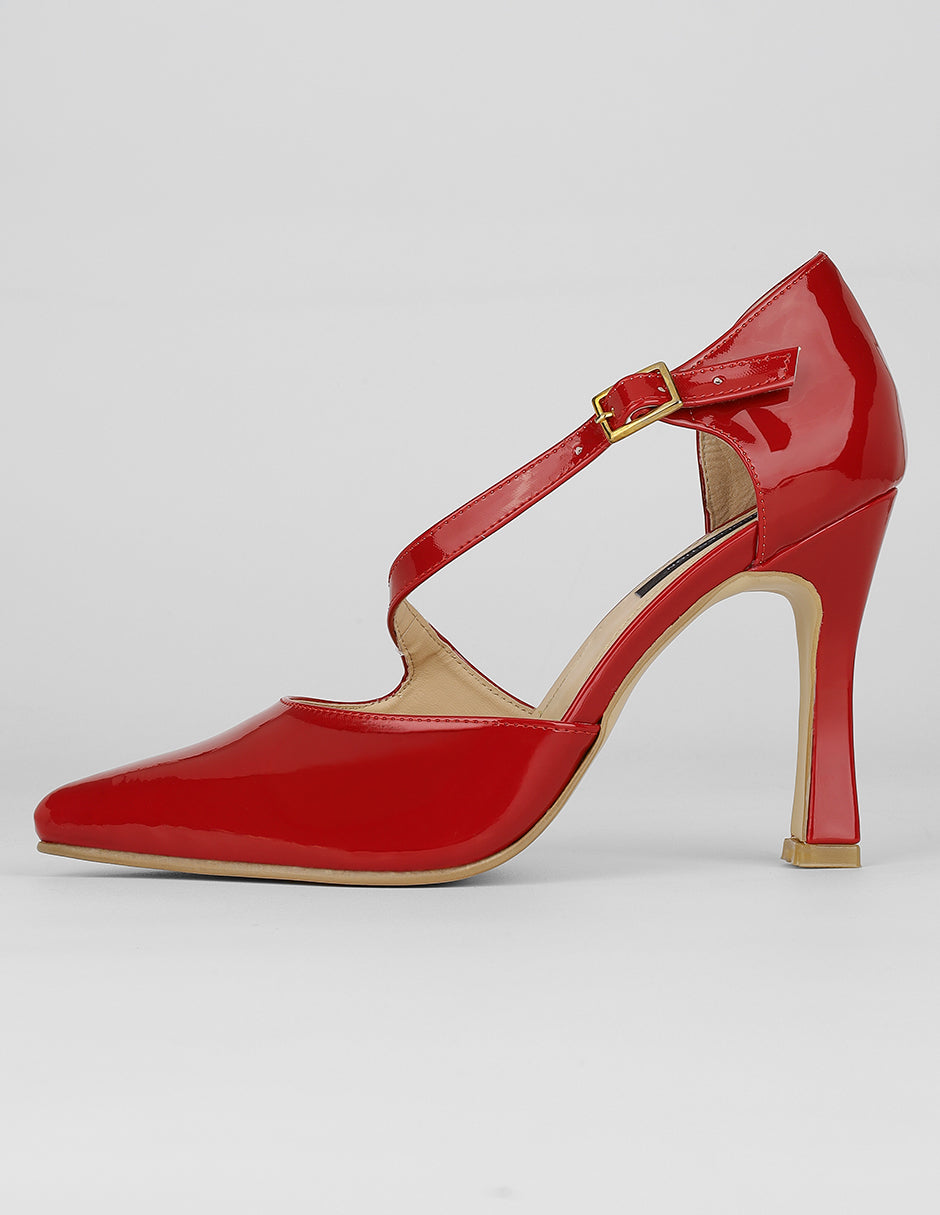 Zapatillas Exterior Charol Color Rojo Para Mujer De RBCOLLECTION