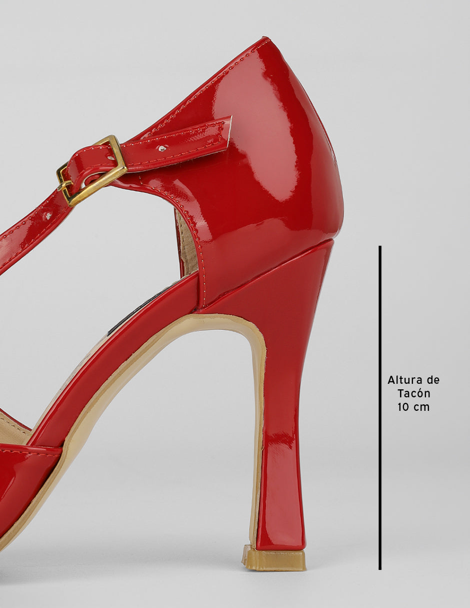 Zapatillas Bianca en Charol – Rojo