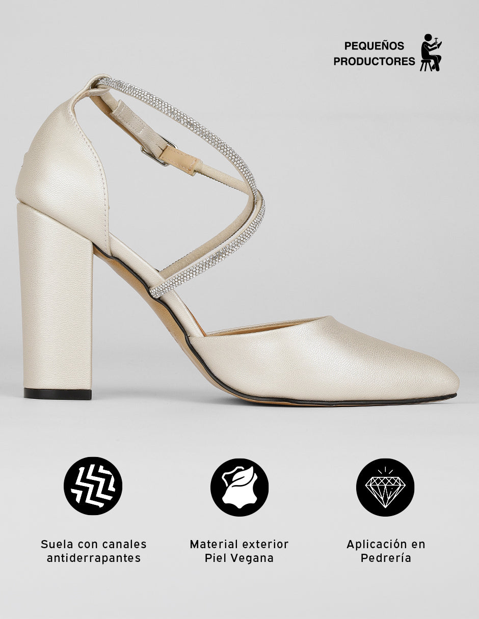 Zapatillas Dans en Piel vegana – Plata