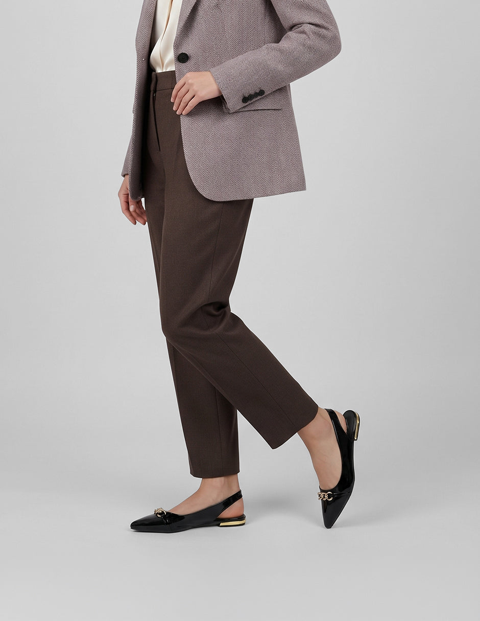 Flats clásicas Zina en Charol – Negro