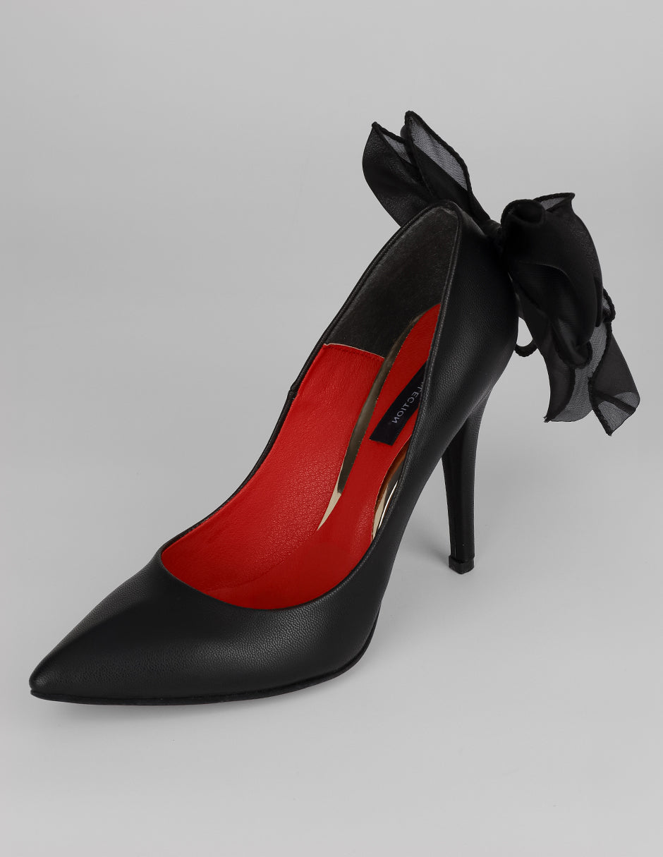 Zapatillas Bow en Piel vegana – Negro