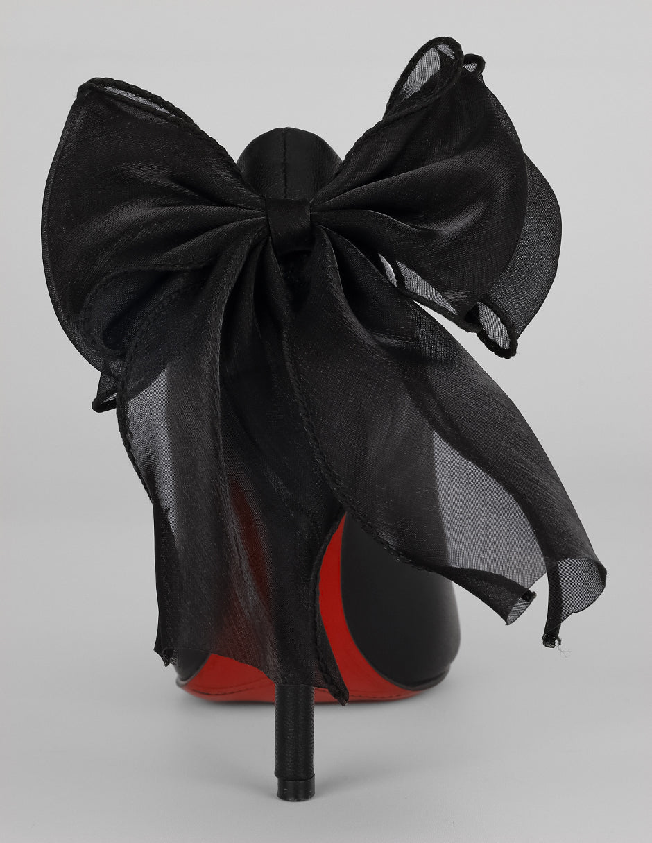 Zapatillas Bow en Piel vegana – Negro