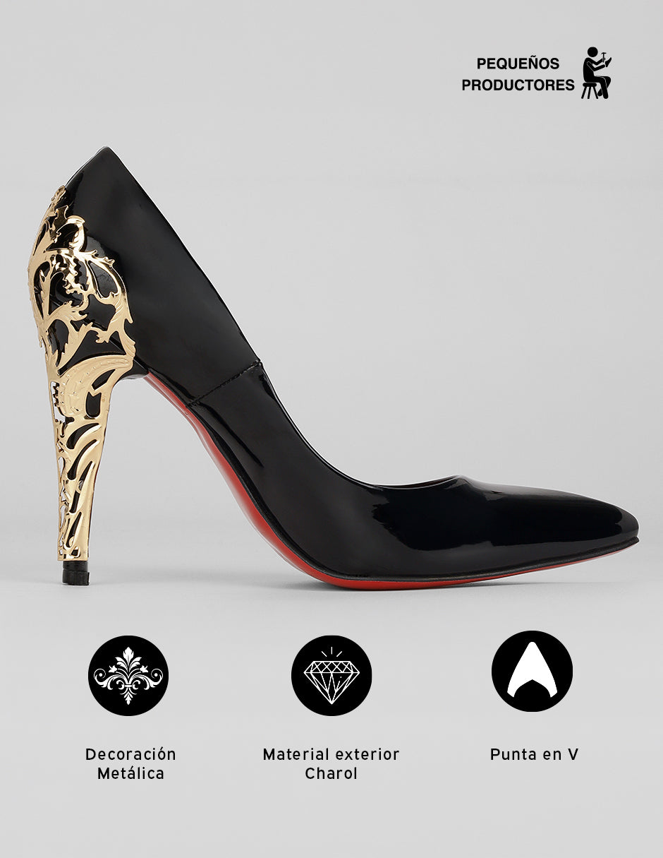Zapatillas Queen en Charol – Negro