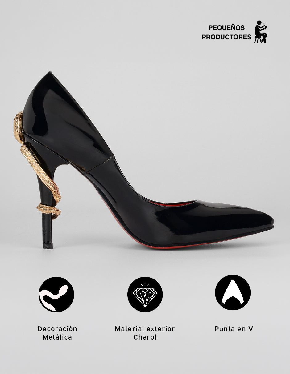 Zapatillas Edén en Charol – Negro