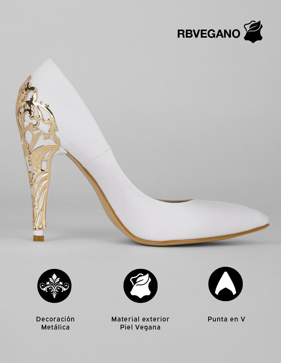 Zapatillas Queen en Piel vegana – Blanco