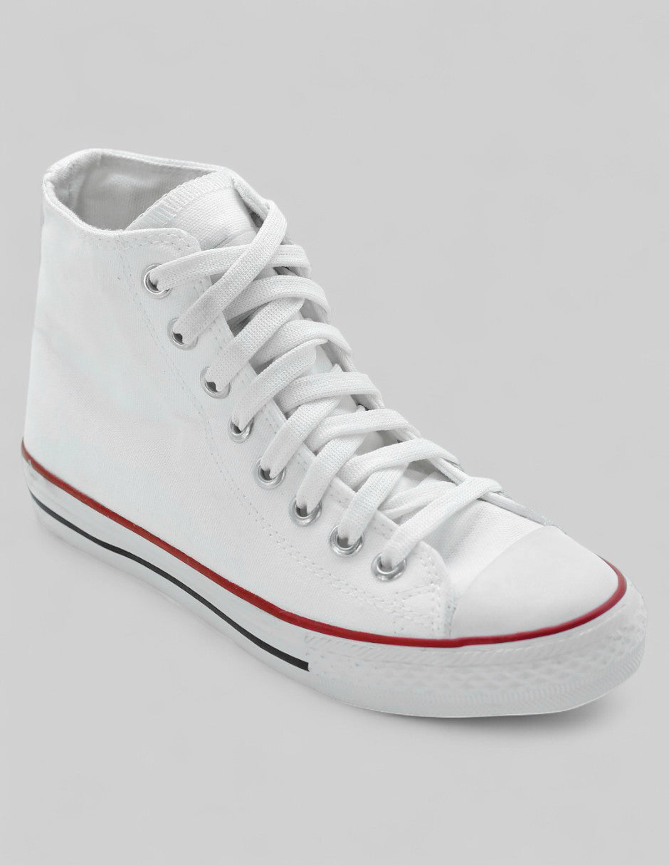 Tenis Botín Exterior Textil Color Blanco Para Mujer De RBCOLLECTION