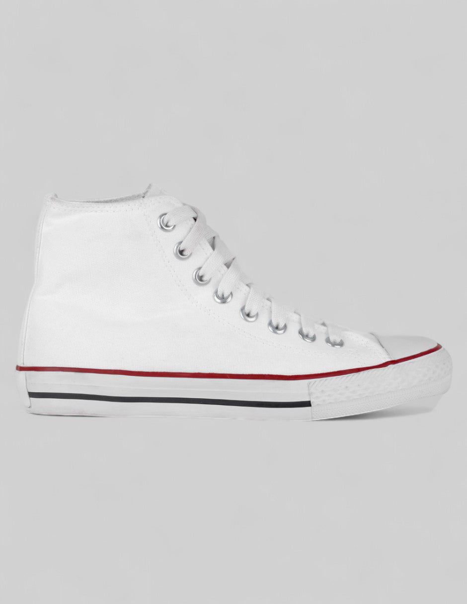 Tenis botín Italia en Textil – Blanco