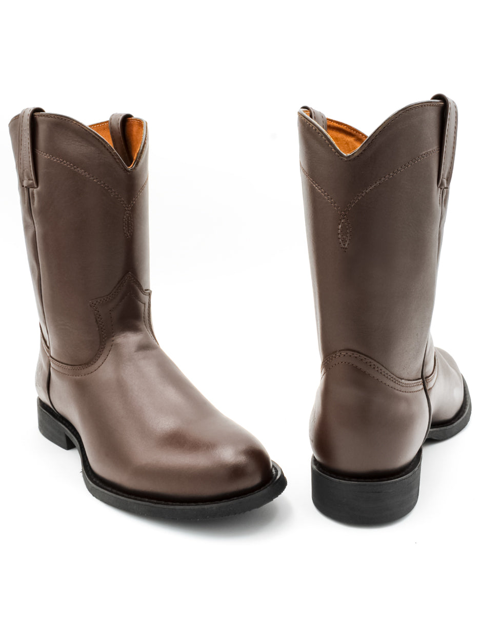 Botas western Exterior PIEL Color Café Para Hombre De RBCOLLECTION