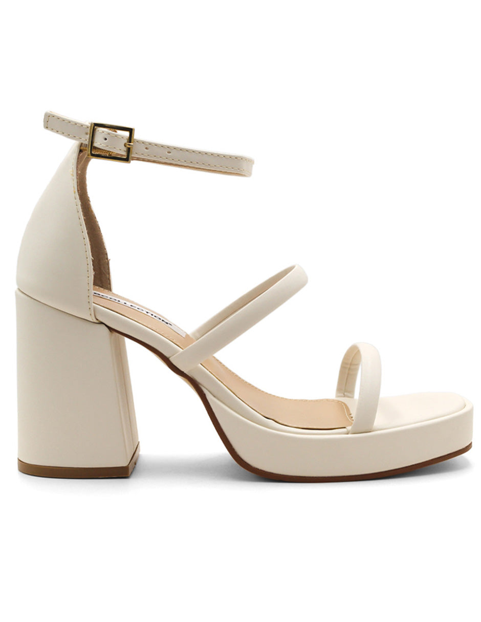 Sandalia con tacon  Color Blanco Para Mujer De RBCOLLECTION