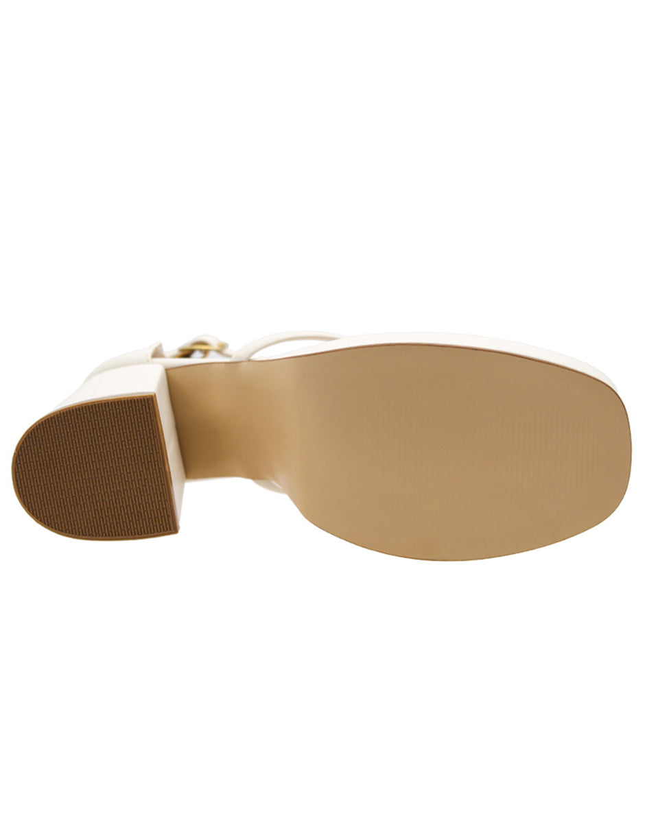 Sandalia con tacon  Color Blanco Para Mujer De RBCOLLECTION