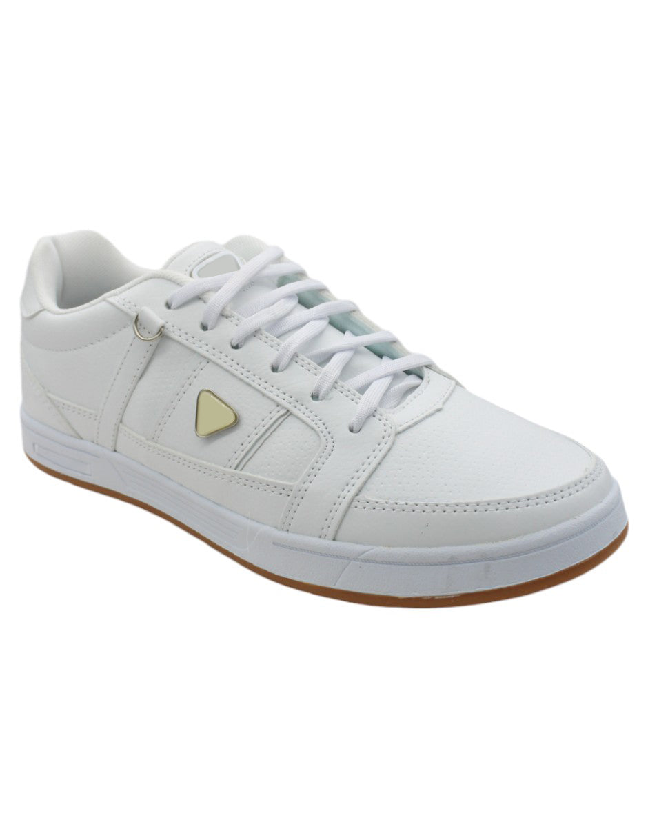 Tenis con cordones Exterior Piel vegana Color Blanco Para Hombre De RBCOLLECTION