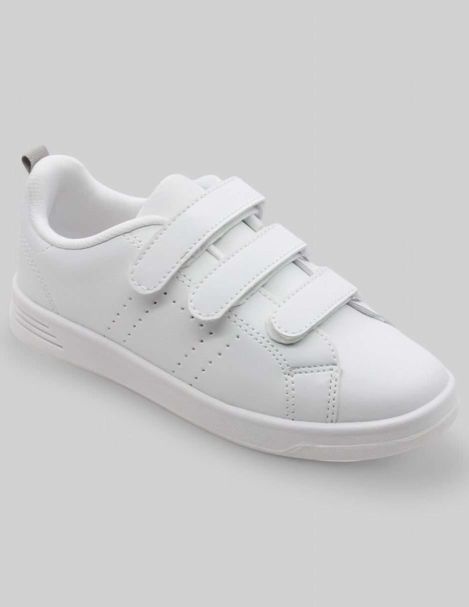 Tenis Exterior Piel vegana Color Blanco Para Niño De RBCOLLECTION