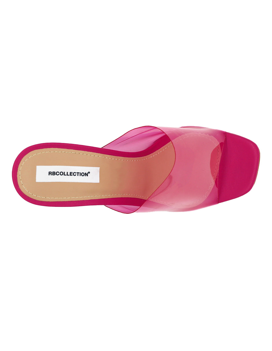 Sandalia con tacón Glamour Exterior Sintético Color Rosa Para Mujer De RBCOLLECTION