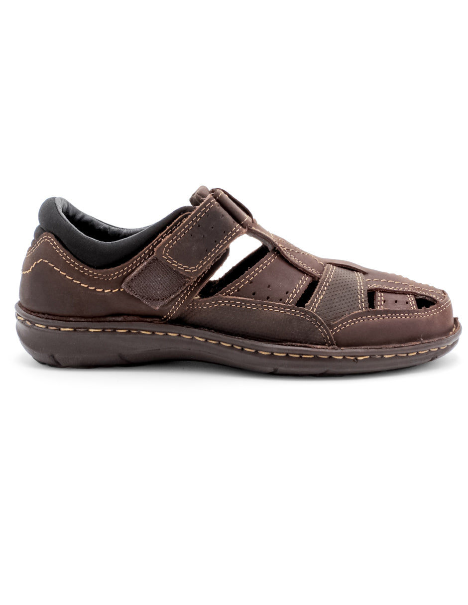 Sandalias casuales Exterior Piel Color Café Para Hombre De RBCOLLECTION