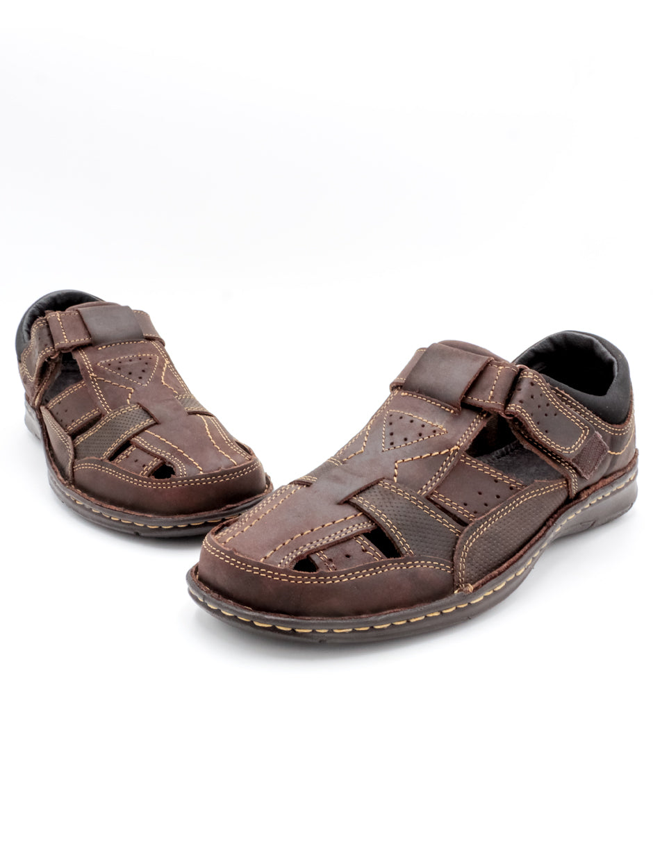 Sandalias casuales Exterior Piel Color Café Para Hombre De RBCOLLECTION