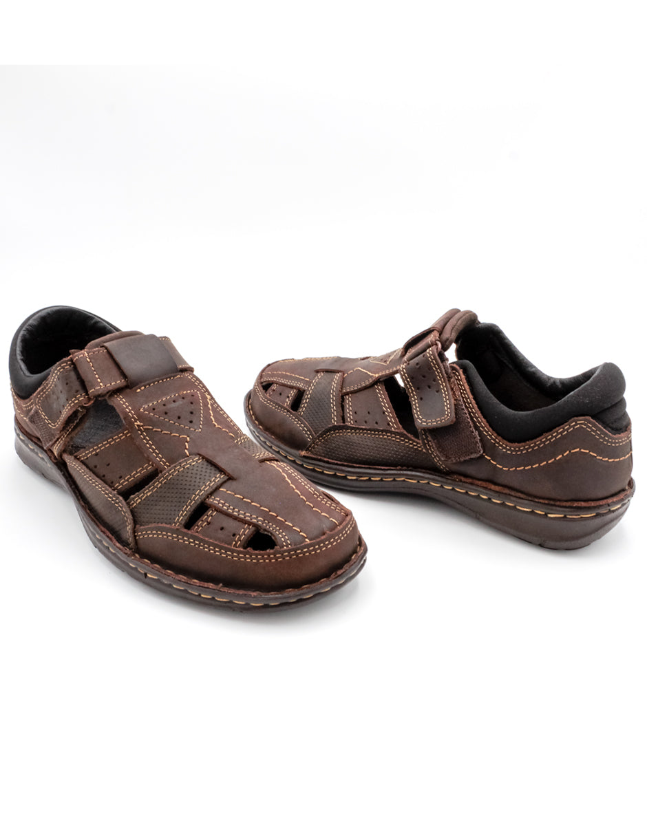 Sandalias casuales Exterior Piel Color Café Para Hombre De RBCOLLECTION