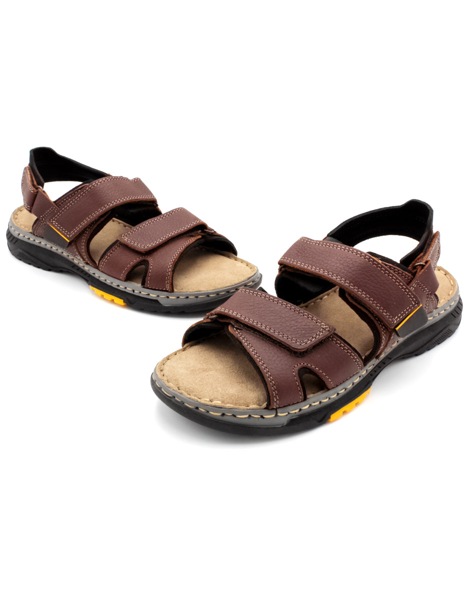 Sandalias casuales Exterior PIEL Color Café Para Hombre De RBCOLLECTION