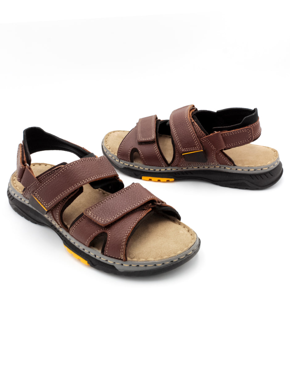 Sandalias casuales Exterior PIEL Color Café Para Hombre De RBCOLLECTION