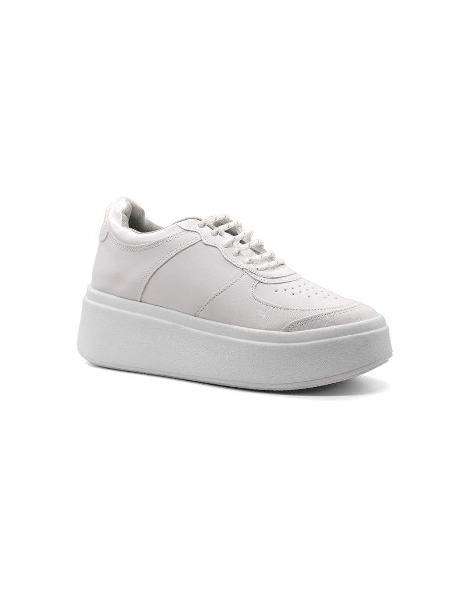 Tenis con cordones Exterior Sintético Color Blanco Para Mujer De RBCOLLECTION