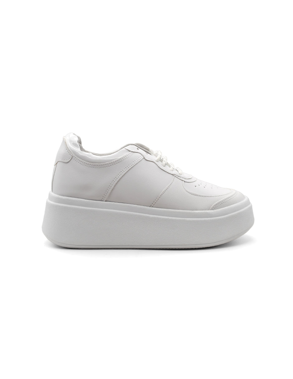 Tenis con cordones Exterior Sintético Color Blanco Para Mujer De RBCOLLECTION