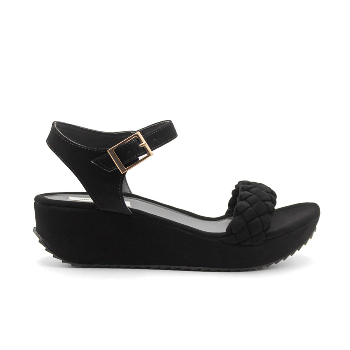 Sandalias de piso Color Negro Para Mujer De RBCOLLECTION