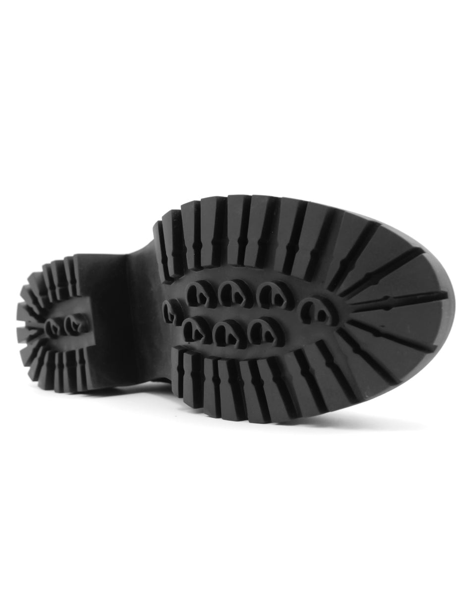 Botín con tacón Bike en Piel vegana – Negro