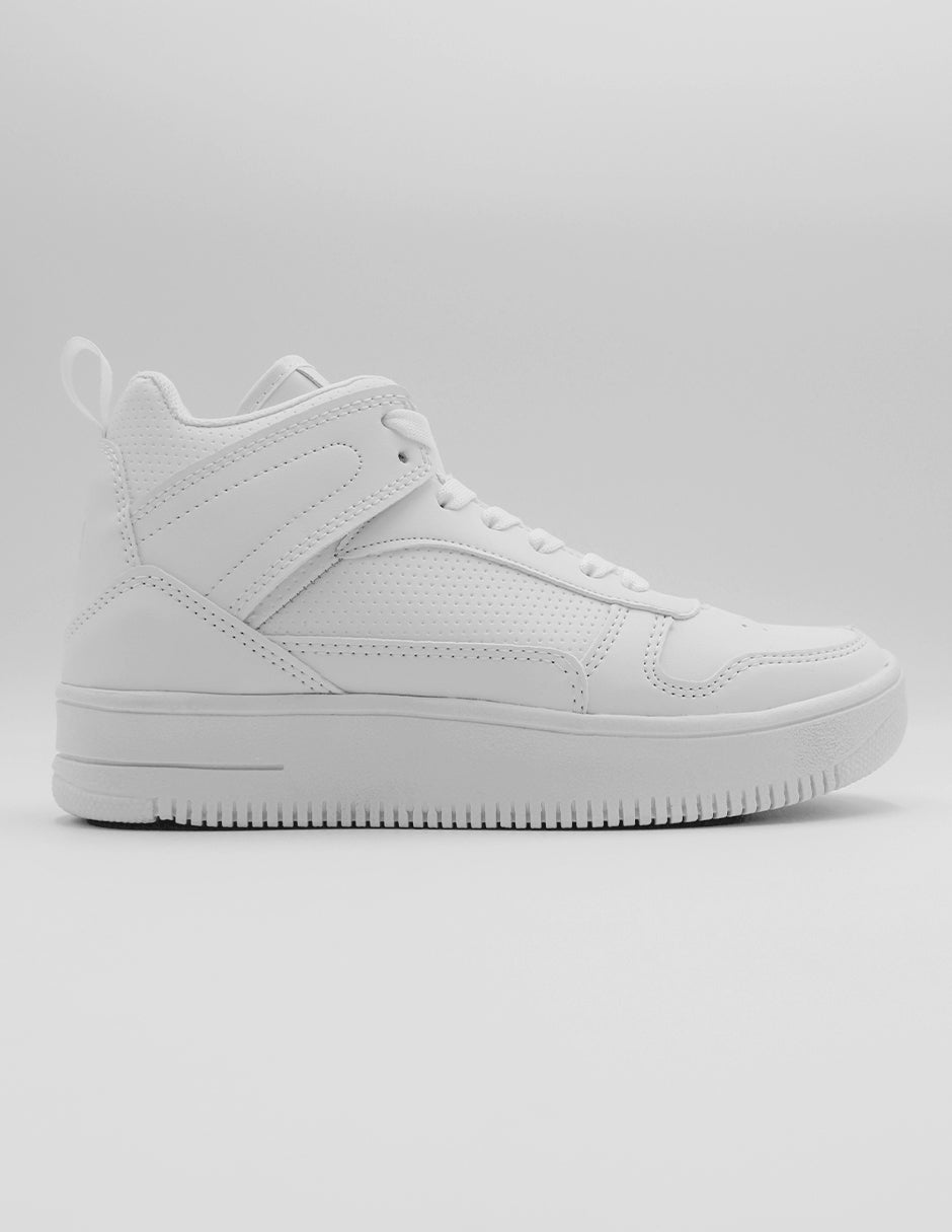 Tenis botín  Higline en Piel vegana – Blanco
