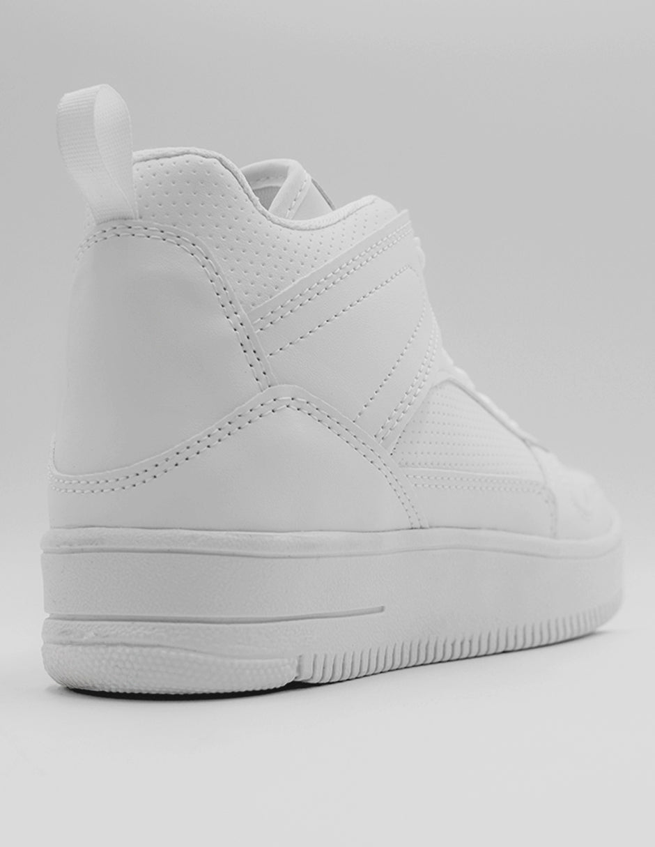 Tenis botín  Higline en Piel vegana – Blanco