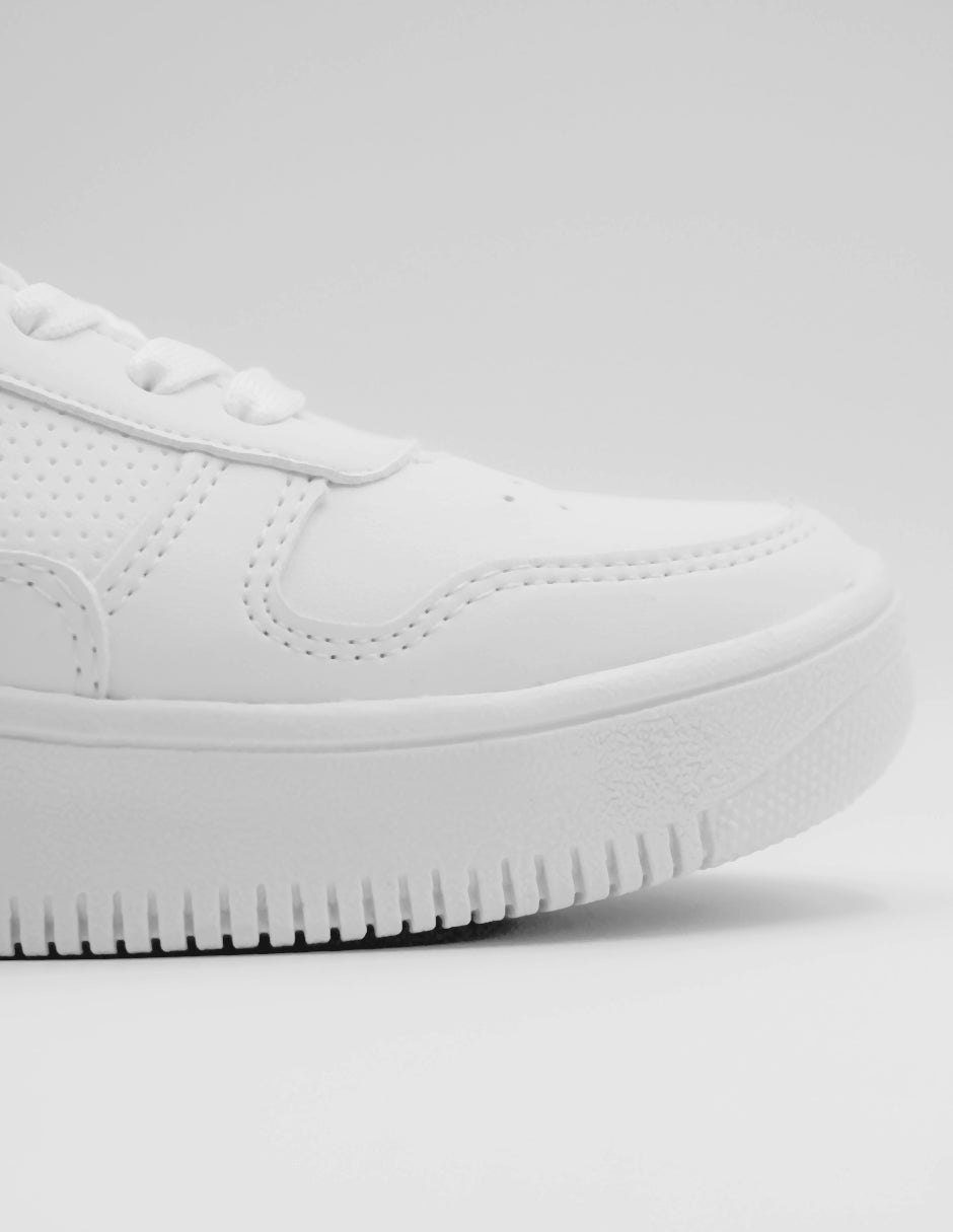 Tenis botín  Higline en Piel vegana – Blanco