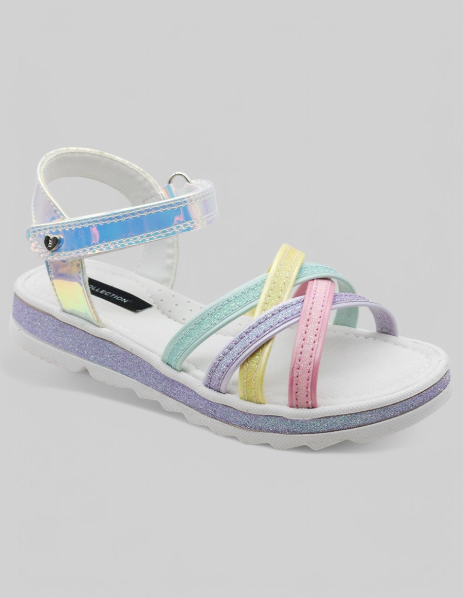 Sandalias Exterior Piel vegana Color Multicolor Para Niña De RBCOLLECTION