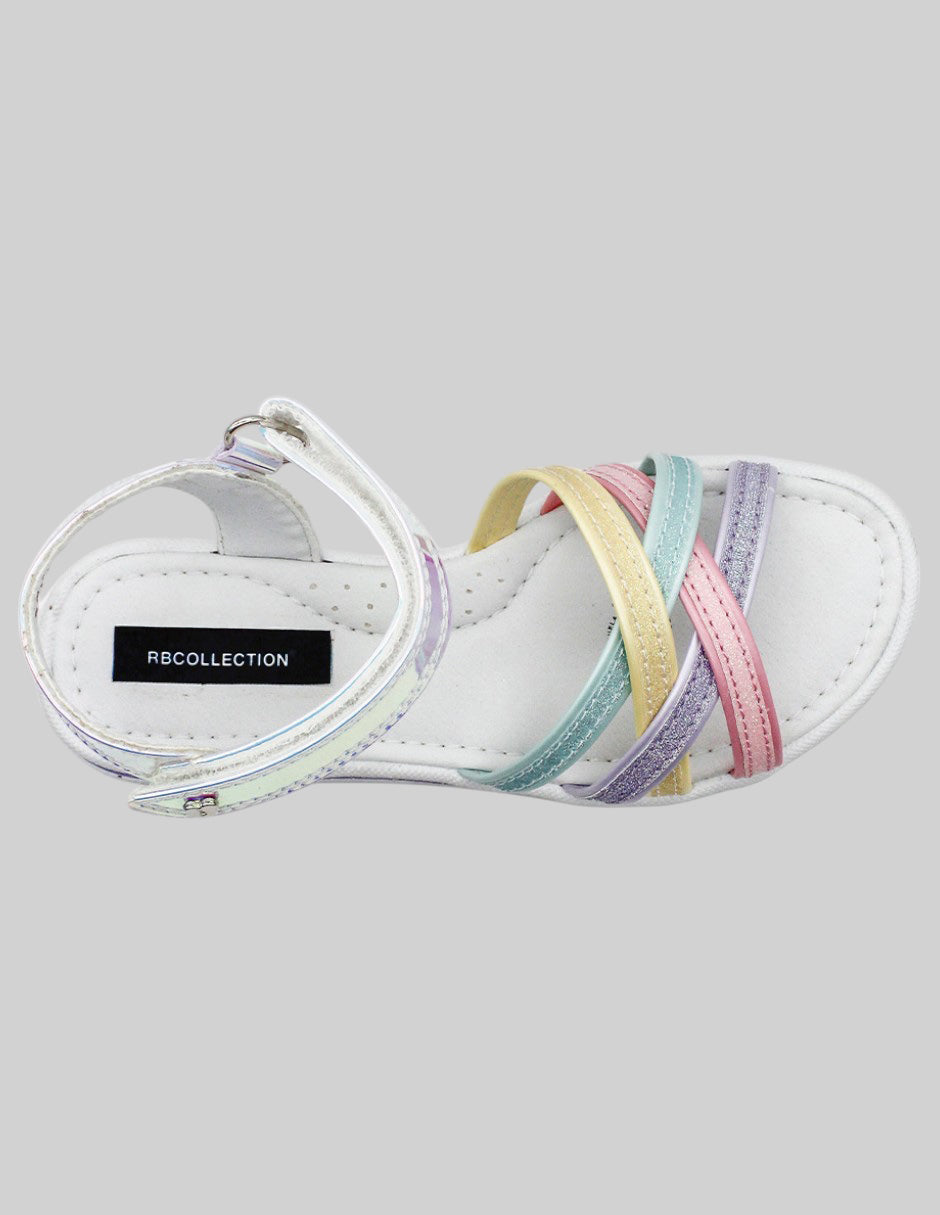 Sandalias Kids en Piel vegana – Multicolor