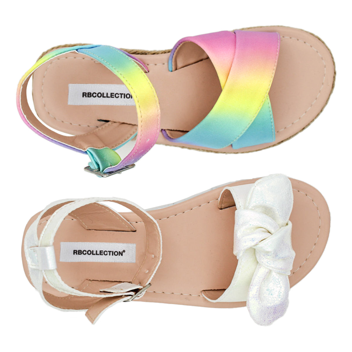 Dúo Pack Sandalias Casuales RBCOLLECTION Exterior Sintético Multicolor Para Niña