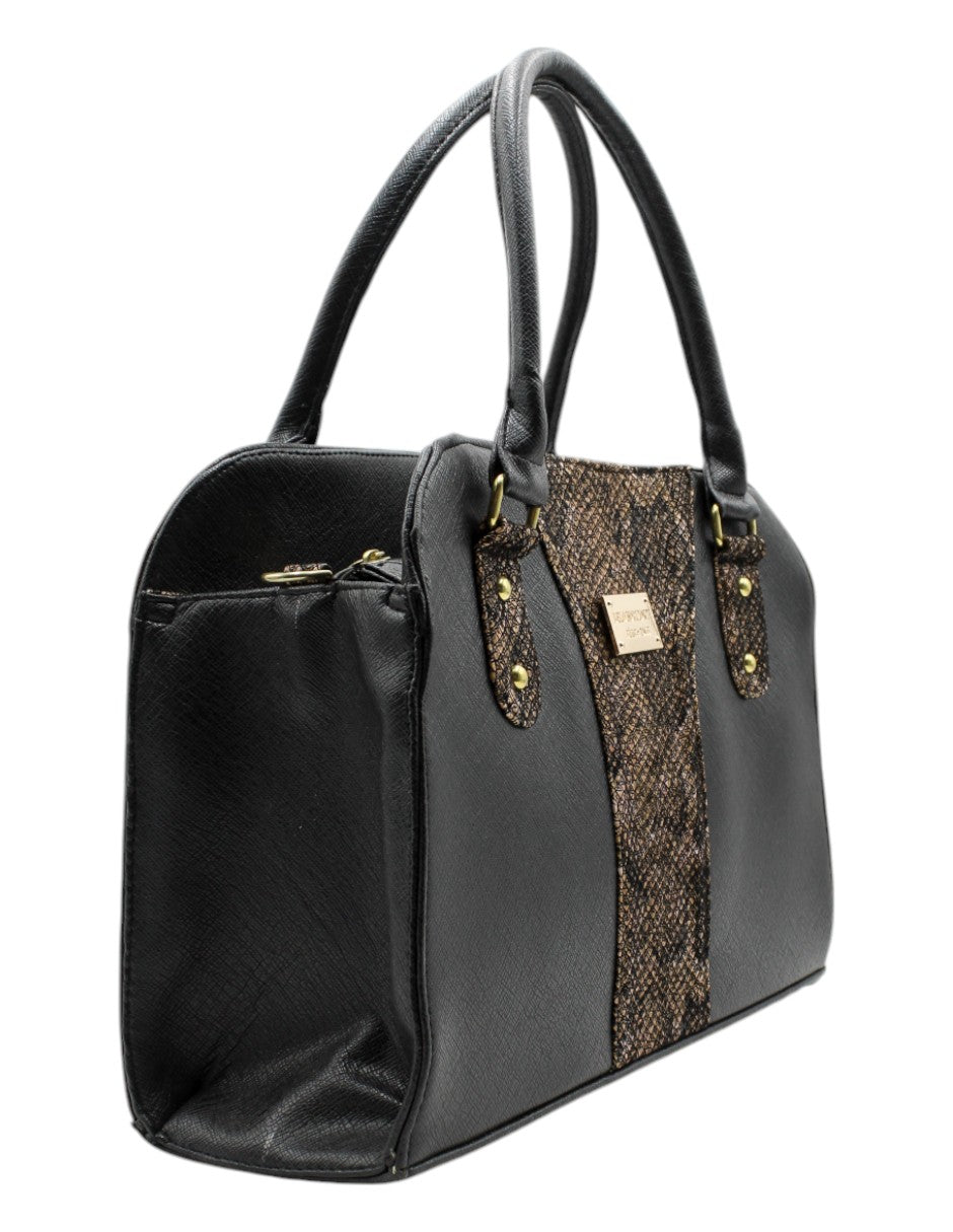 Bolsa Satchel en Piel vegana Color Negro