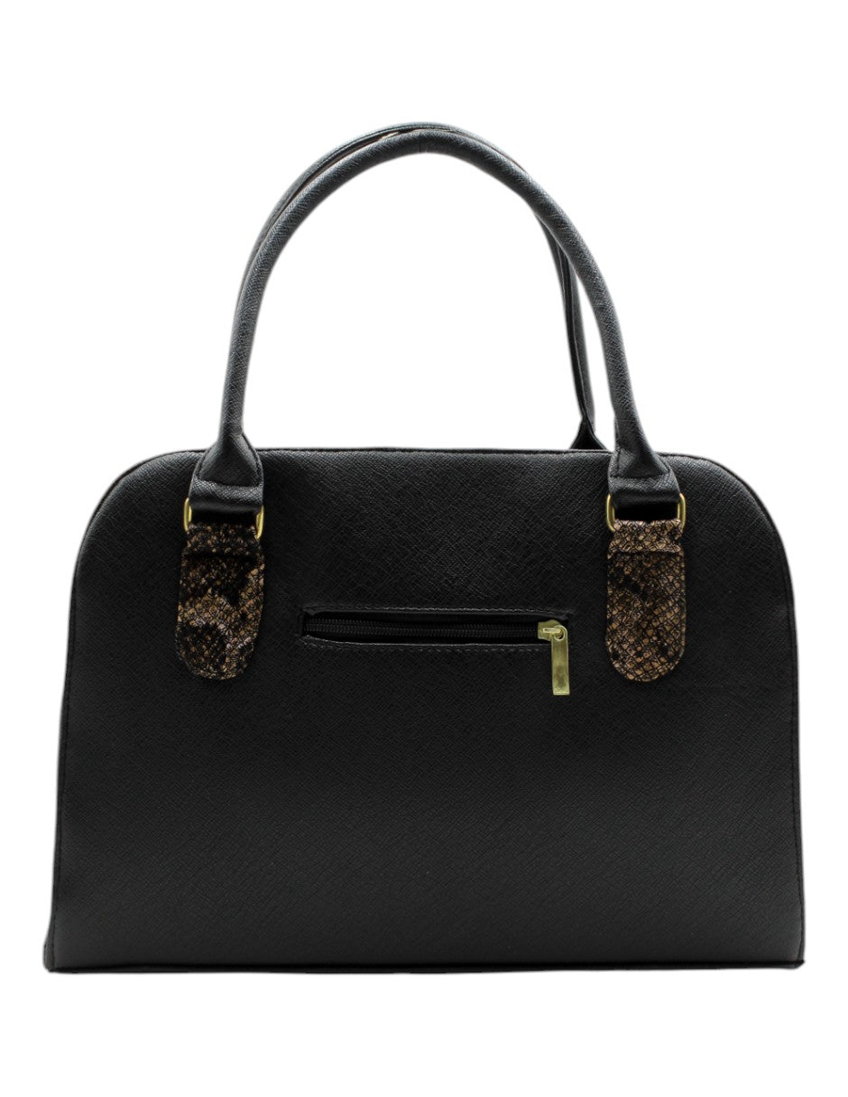 Bolsa Satchel en Piel vegana Color Negro