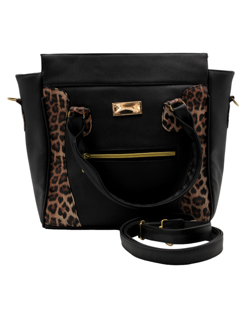 Bolsa Satchel en Piel vegana Color Negro