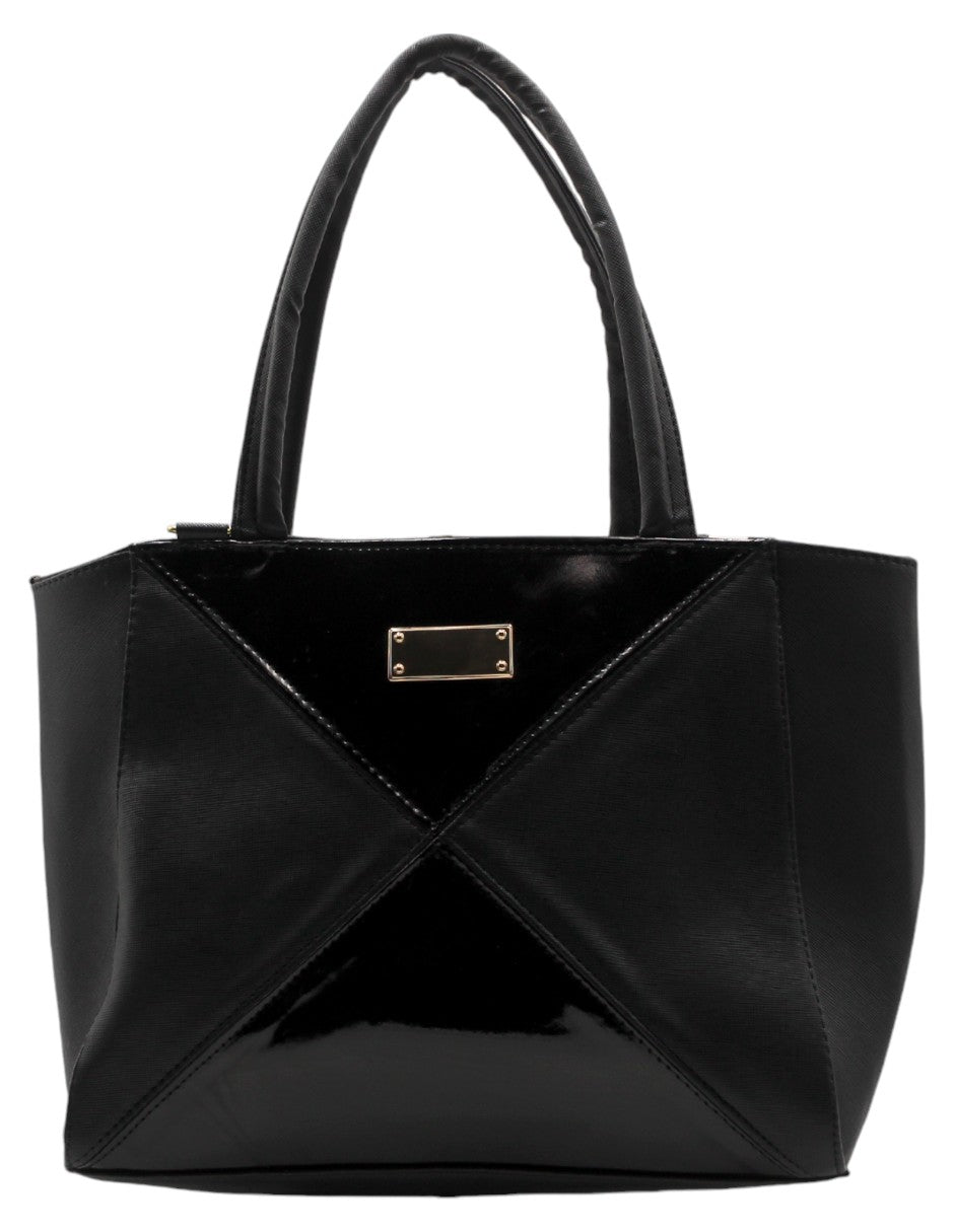 Bolsa Tote Exterior Piel vegana Color Negro Para Mujer De RBBASICS