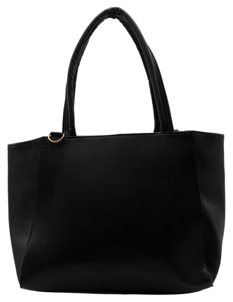 Bolsa Tote en Piel vegana Color Negro