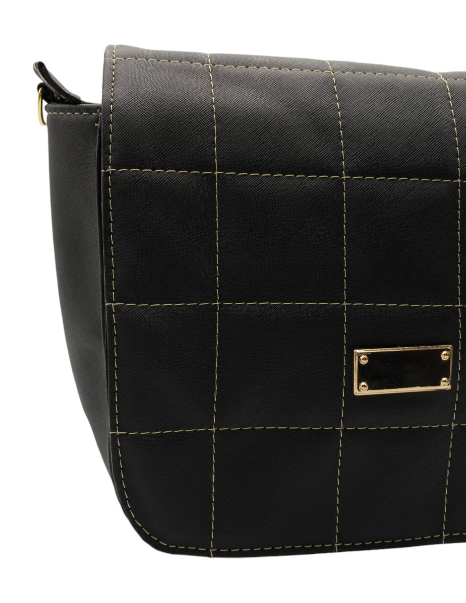 Bolso Crossbody en Textil Color Negro