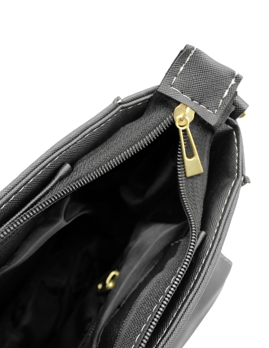 Bolso Crossbody en Textil Color Negro