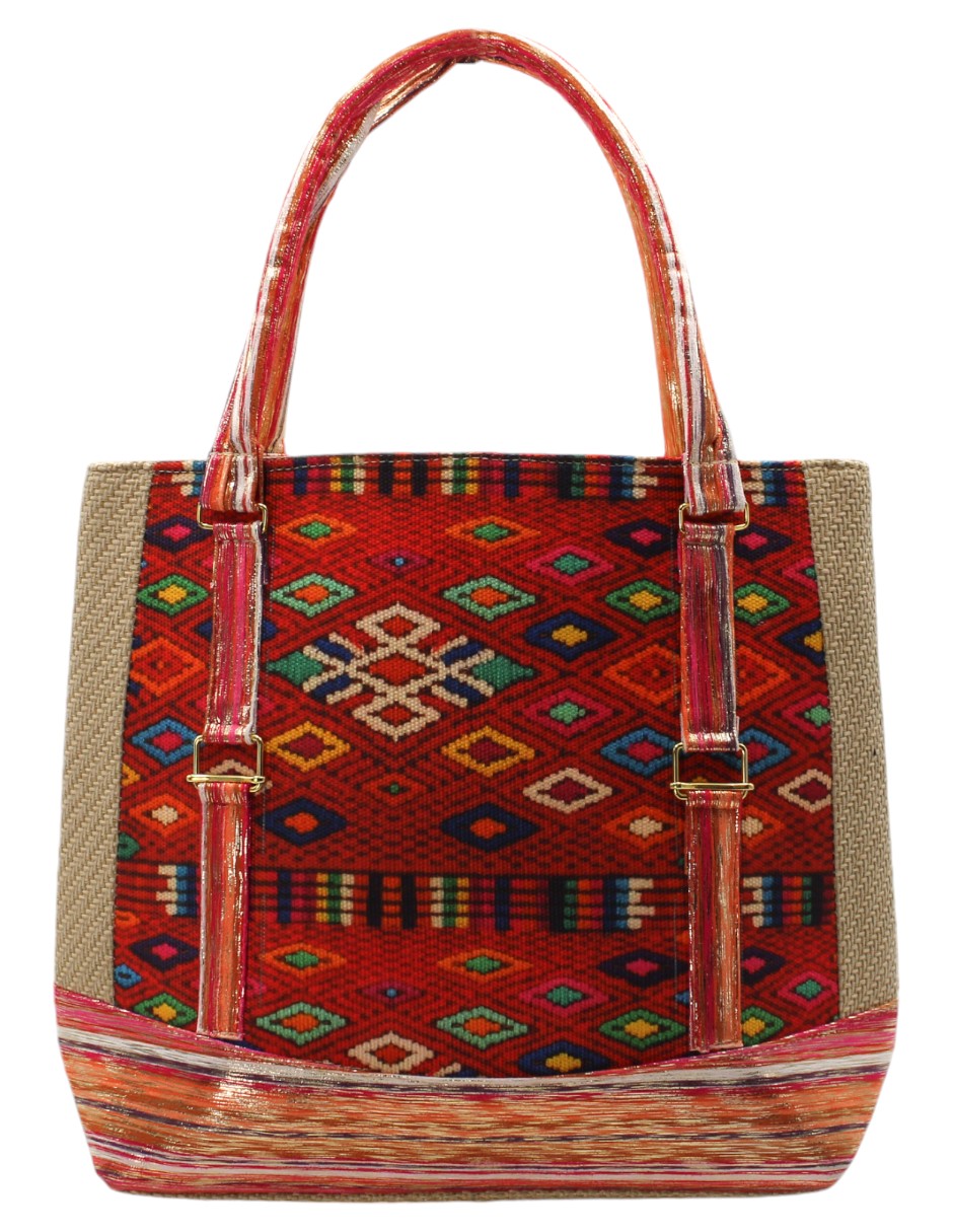 Bolsa Satchel Exterior Textil Color Multicolor Para Mujer De RBBASICS