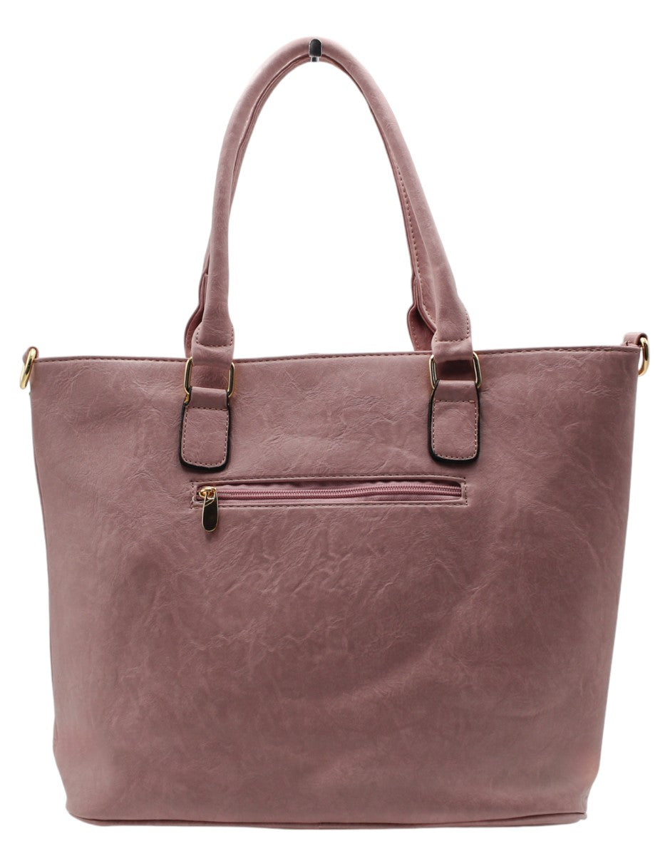 Bolsa Tote en Piel vegana Color Rosa