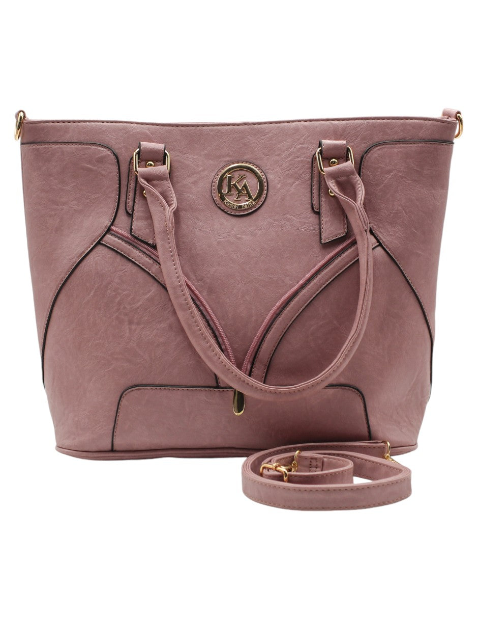 Bolsa Tote en Piel vegana Color Rosa