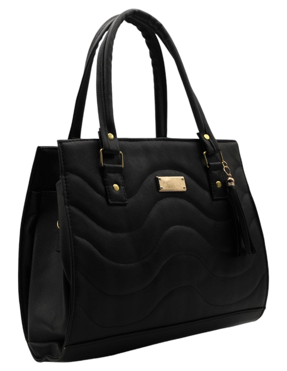 Bolsa Satchel en Piel vegana Color Negro