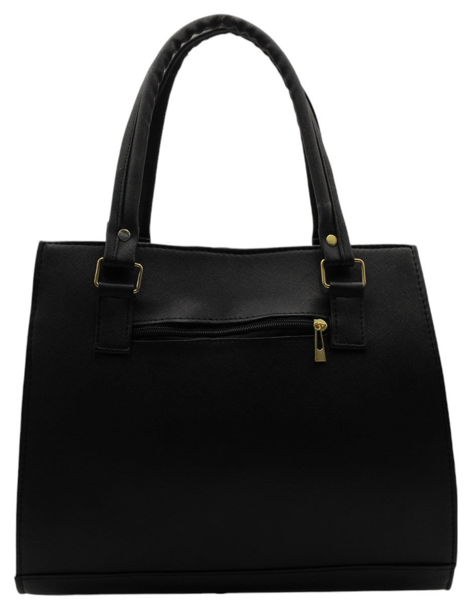 Bolsa Satchel en Piel vegana Color Negro