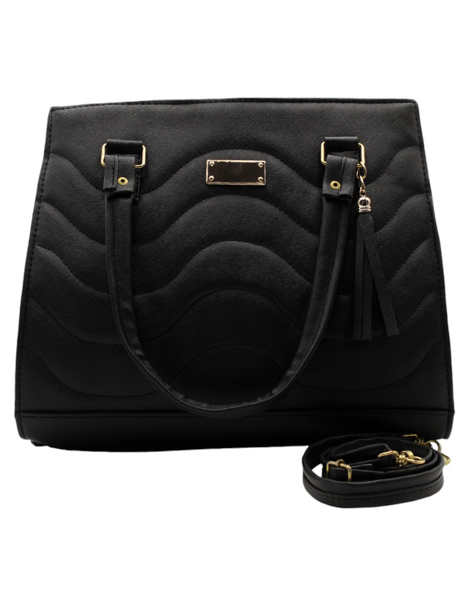 Bolsa Satchel en Piel vegana Color Negro