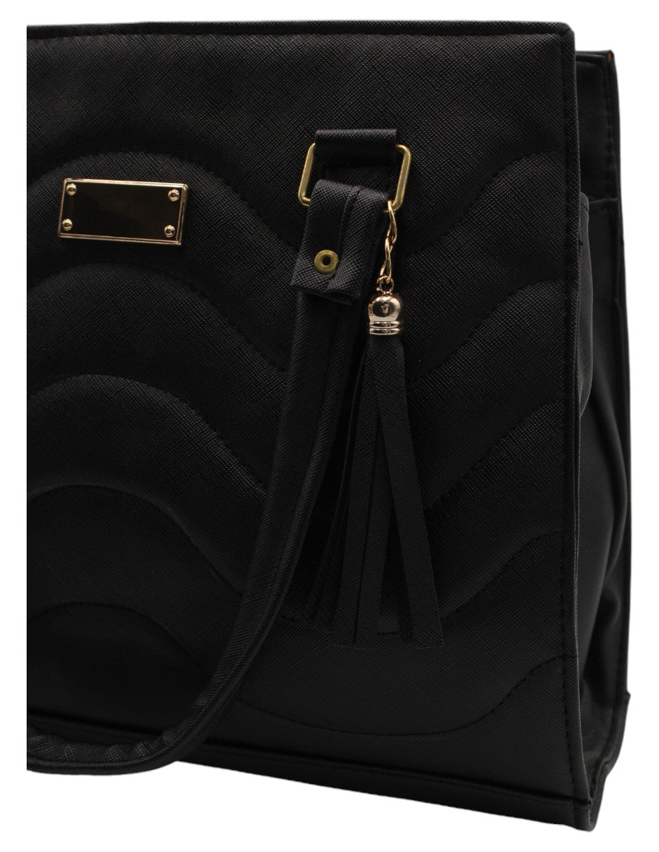 Bolsa Satchel en Piel vegana Color Negro